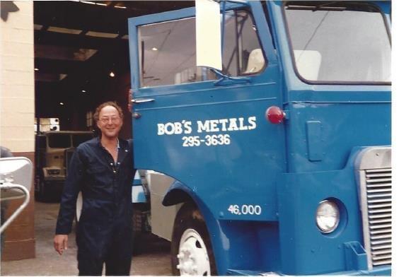 Bob Weinstein with original truck — circa 1983